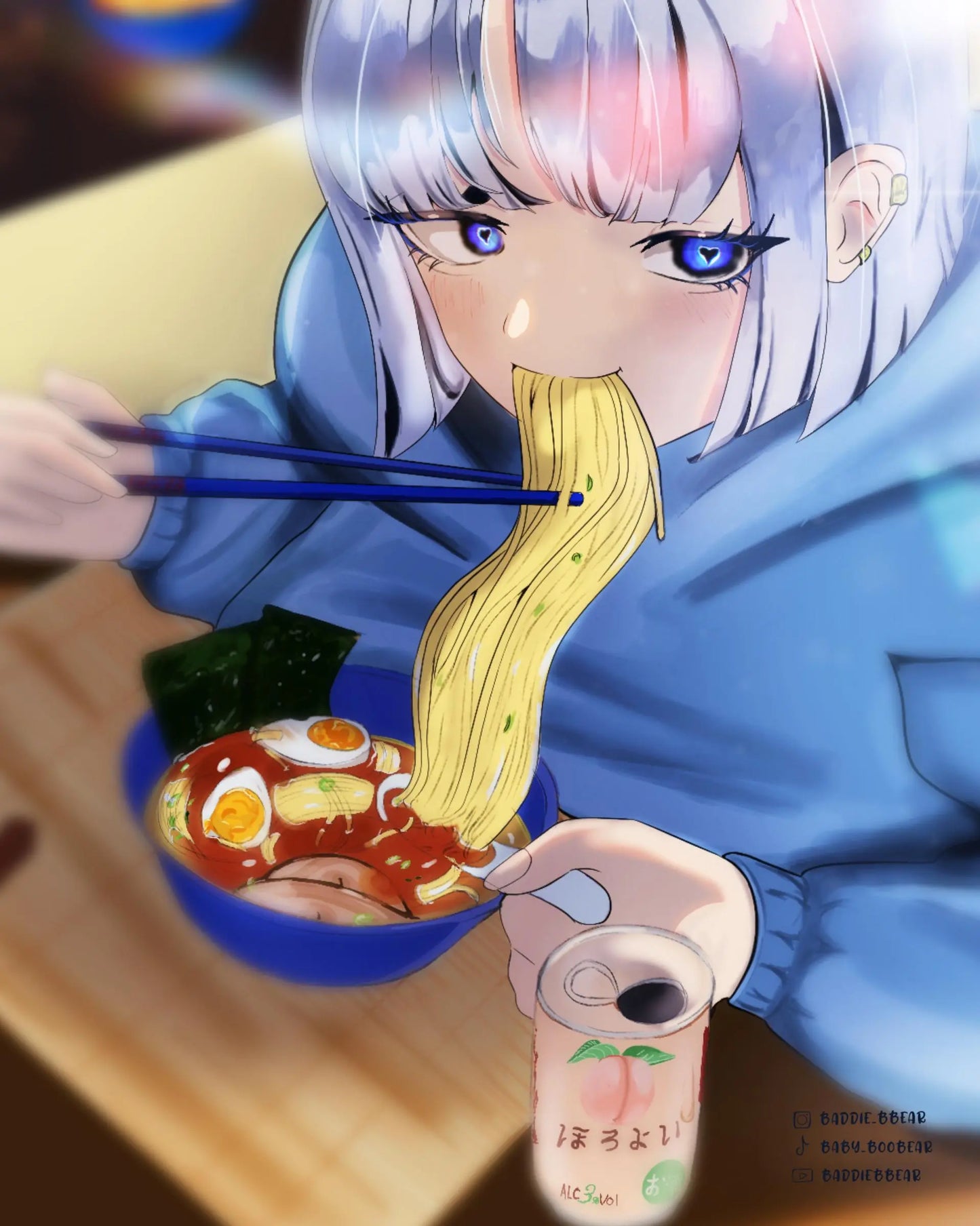 RAMEN SHOP • Art print Baddiebbear