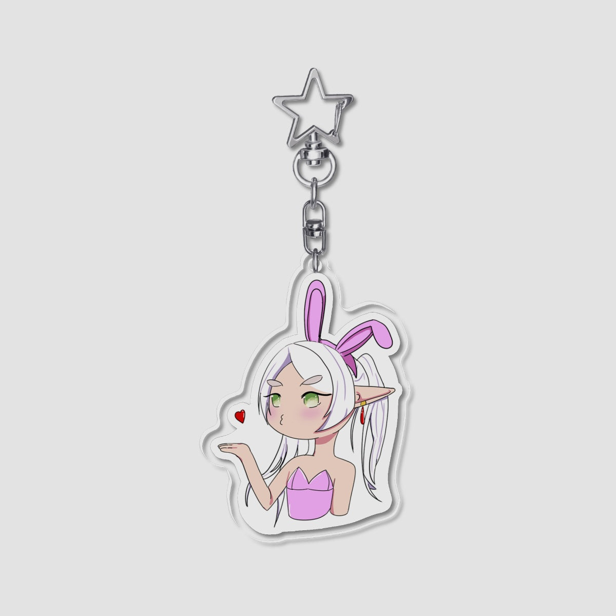 Kissy Frieren bunny suit Acrylic Keychain Baddiebbear