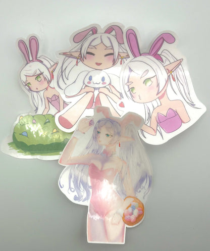 Frieren Bunny suit Stickers Baddiebbear