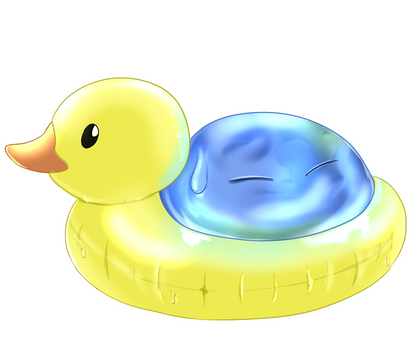 Duck Floaty slime Isekai Anime sticker Baddiebbear