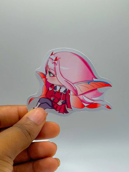 Zero two Antisocial butterfly Sticker - Baddiebbear