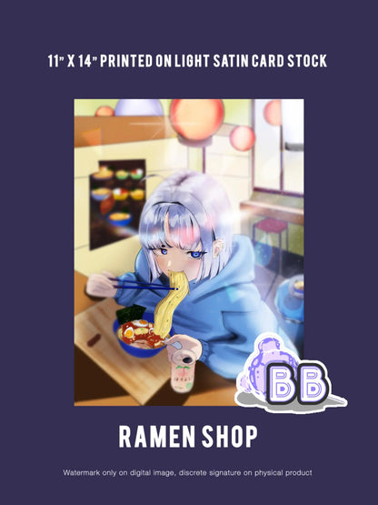 RAMEN SHOP • Art print Baddiebbear