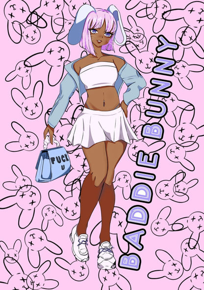 Bunny Baddie Acrylic Keychain Baddiebbear