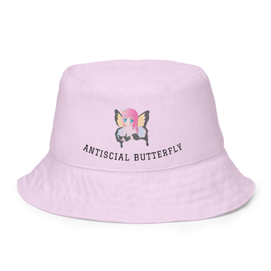 Antisocial social butterfly bucket hat Baddiebbear