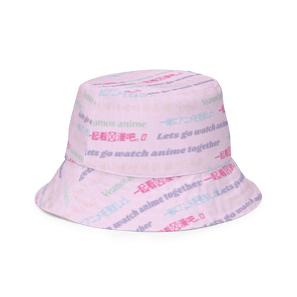 Pink: Antisocial social butterfly bucket hat Baddiebbear