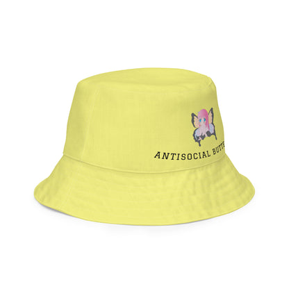 Yellow: ANTISOCIAL BUTTERFLY BUCKET HAT Baddiebbear