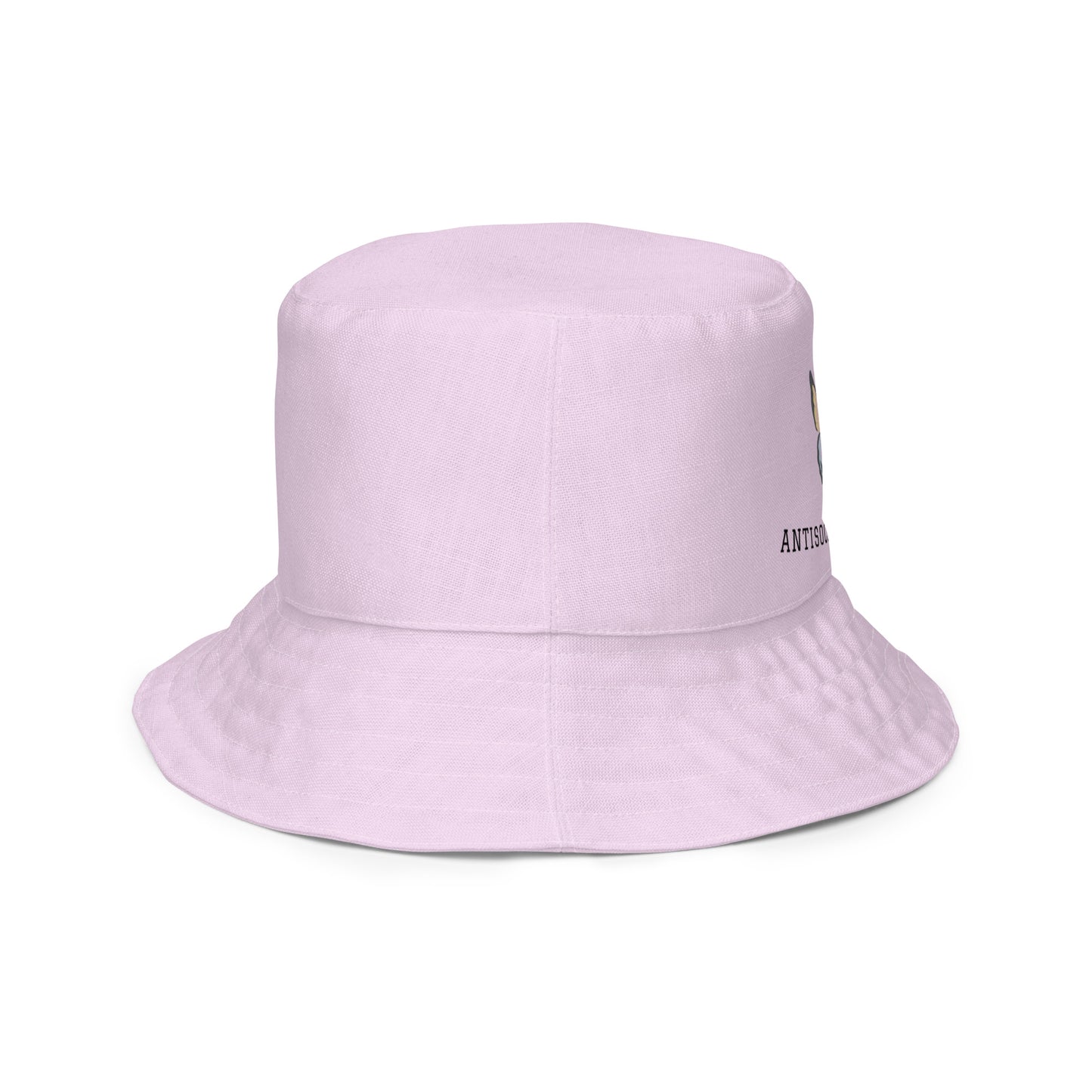 Pink: Antisocial social butterfly bucket hat Baddiebbear