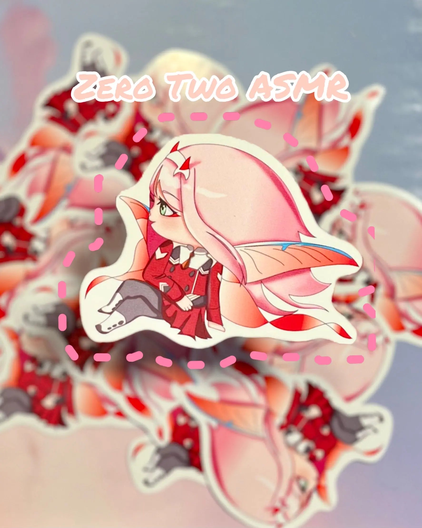 Zero two Antisocial butterfly Sticker - Baddiebbear