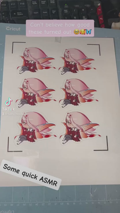 Zero two Antisocial butterfly Sticker